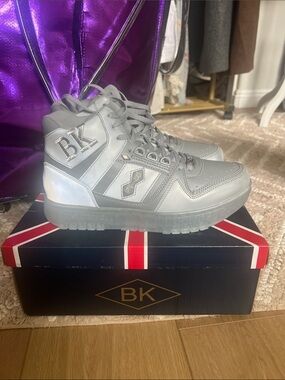 British Knights Men's Metallic Gray High-Top Sneakers
